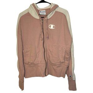 Vintage 90s Champion Cropped Full Zip Hoodie Size L